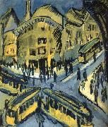 Ernst Ludwig Kirchner Nollendorfplatz oil